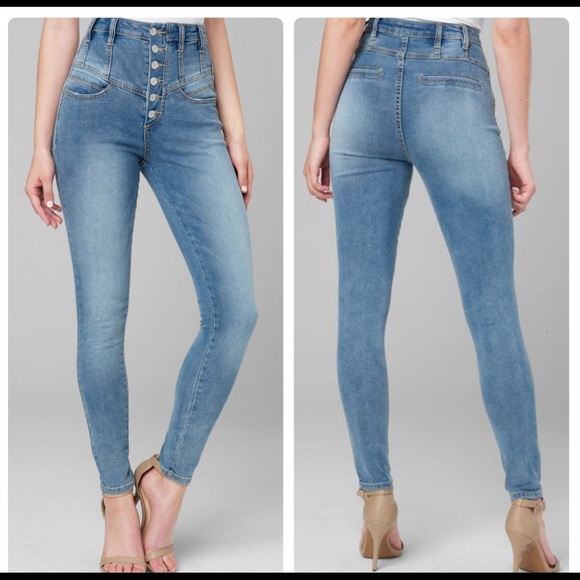 bebe Denim - NWT Bebe High Seamed V Yoke Skinny Jeans